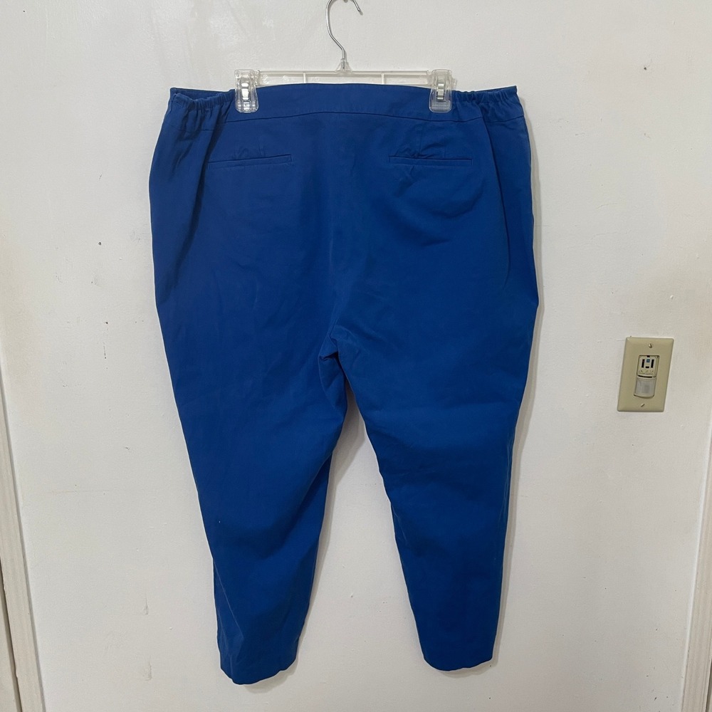 Talbots Chatham Ankle Pants Royal Blue Side Zip Straight Leg 22WP Plus Petite - Picture 3 of 3